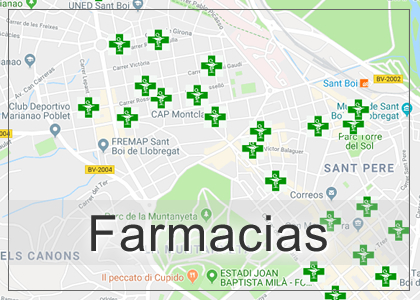 Mapa de farmacias de Sant Boi de Llobregat Barcelona