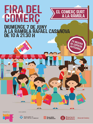 Fira de Comerç a la Rambla en Sant Boi, barcelona
