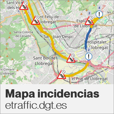 Incidencias de trafico en Barcelona