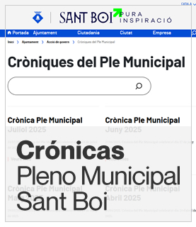 Cronicas del pleno Municipla de Sant Boi de Llobregat 