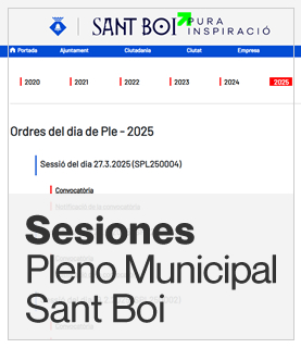 Sesiones del pleno Municipla de Sant Boi de Llobregat 