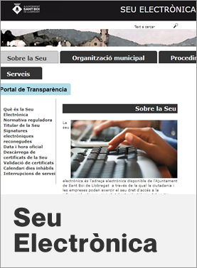 Seu electronica del Ayuntamiento de Sant Boi de LLobregat