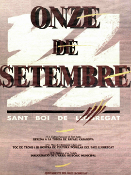 Cartel Once Setembre sant Boi de Llobregat