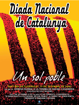 Cartel Once Setembre sant Boi de Llobregat