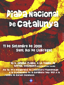 Cartel Once Setembre sant Boi de Llobregat