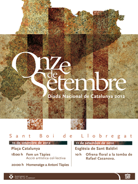 Cartel Once Setembre sant Boi de Llobregat