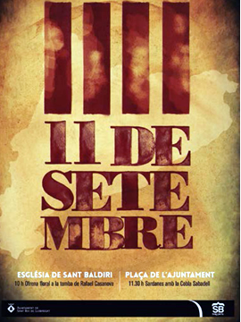 Cartel Once Setembre sant Boi de Llobregat