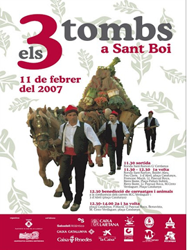 Cartel Els tres tombs sant boi de llobregat