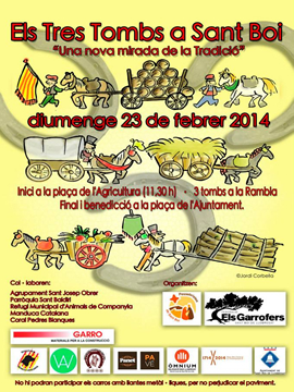 Cartel Els tres tombs sant boi de llobregat