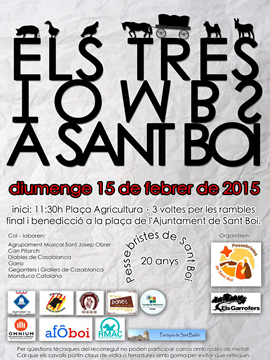 Cartel Els tres tombs sant boi de llobregat