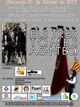 Cartel Els tres tombs sant boi de llobregat